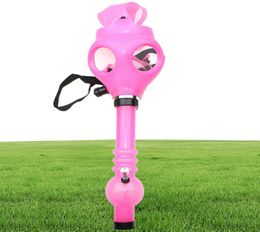 Gas Mask Bong Both Glow In The Dark Water Shisha Acrylic Smoking Pipe Sillicone Hookah Tobacco Tubes Whole8378061