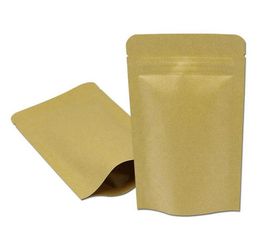 914cm Doypack Kraft Paper Mylar Storage Bag Stand Up Paper Aluminium Foil Tea Biscuit Package Pouch 5544437