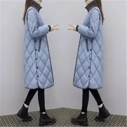 Women's Down Plus Size 4XL Warm Woman Winter Coat 2024 Parkas Slim Cotton Padded Basic Jacket Female Casual Long Outwear Feminina