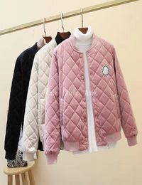 Women Jacket Down Hoodids Denim Terry Parkas Top a Quality Lady Coat Womens Blazers Triangle Budge Winter Thick Coats Long Sleeves2625570