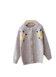 Girls Cardigan Kids Coats Baby Outerwear Cotton Crochet Knitting Patterns Children Sweaters Clothes Autumn Winter Long Sleeve Jack2182863