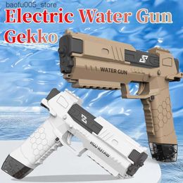 Sand Play Water Fun Gun Toys Summer High-Speed Safe Shooting Electric with Cyberpunk Style Perfect for Beach and Swimming Pool Watergun 230720 Q240307