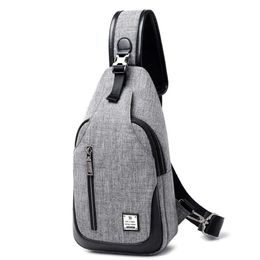 Canvas Sling Bag Chest Shoulder Backpack Crossbody Bags for Men Women Travel Outdoors3556