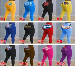 Women Yoga Pants Sexy Slim Personalise Pattern Letters Printed Leggings Ladies New Fashion Tight Trousers Clothing 572576775