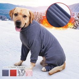 Winter Pet Dog Clothes Dogs Sweatshirt Warm Flannel Dog Pajamas Padded Clothes for Medium Large Dogs Labrador Clothing 240304