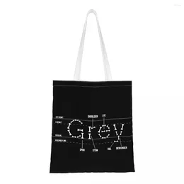 Shopping Bags Grey's Anatomy Shoulder Bag Female Harajuku Aesthetic Tumblr High Capacity Handbag Cartoon Shopper For Girl