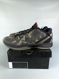 2024 Comeback Mamba Camo Basketball Shoes 6 Protro Black Khaki-Olive-Crimson Lifestyle Brand Name Designer Sneakers