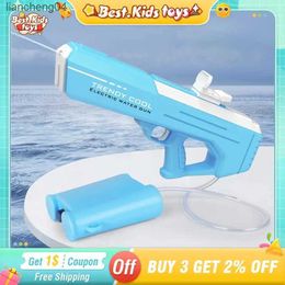 Gun Toys Summer Electric Water Gun Kids Toy Adult Large Capacity Automatic Continuous Launch Water Pistol High Pressure Outdoor Toys Guns