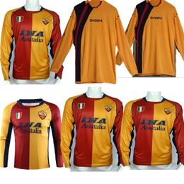 TOTTI 95 96 RETRO Football Shirt Romes Classic BATISTUTA Montella Candela Football Shirt Vintage 02 Maglia da NAKATA 88 89 90 NAKATA Long sleeved Rome man