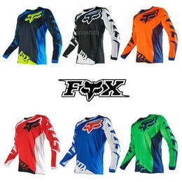 2023 Mens T-shirts Fox New Speed Deceleration Mountain Bike Off Road Motorcycle Racing Suit Cycling Summer Dry Long