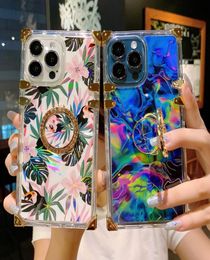 Top Fashion Phone Cases For iPhone 14 13 Pro Max 12 mini 11 XR XS XSMax PU leather shell Samsung S21 S20 NOTE 10 20 With Metal Rin5198935