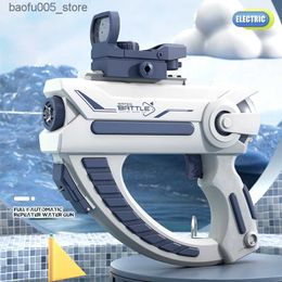 Sand Play Water Fun Gun Toys Space Electric Automatic Large-Capacity Portable Summer Beach Outdoor Swimming Pool Fight for Children Boys Kids 230718 Q240307