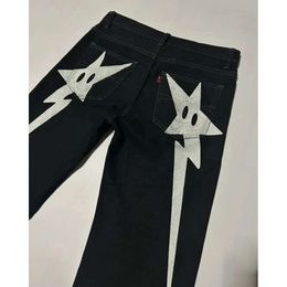 Streetwear Y2K Hip Hop Star stampa grafica Jeans larghi Pantaloni neri Uomo Donna Nuovi pantaloni larghi a vita alta gotici Haruku