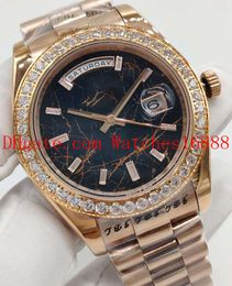 3 Style Real Photo Mens Date Watch 40mm 228239 Black Dial Diamond Bezel 18k Rose Gold Asia 2813 Movement Automatic Men's Date Sports Wrist Watches