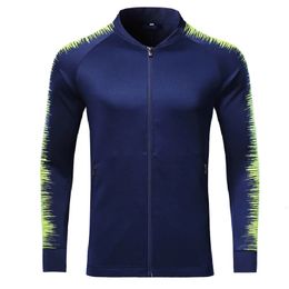 Men football Jacket soccer Sweaters sport Jackets Zipper Football Shirts Sporting Jerseys adult futbol training Uniforms 240228