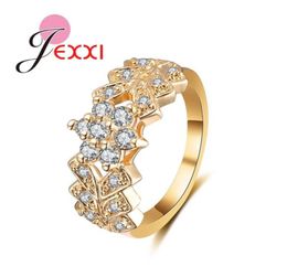 Cluster Rings Vintage Gold Colour For Girls 925 Sterling Silver Wonderful Bijoux Anniversary Birthday Fashion Accessories Gift6258444