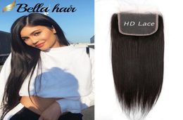Top Lace Closure Human Virgin Hair Closure 4x4 Silky Straight Middle Three Part Way2709755