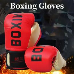 Boxing Gloves for Kids Adults Muay Thai Boxe Sanda Equipment Free Fight Martial Arts Kick Boxing Training Glove Training 240226