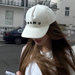 Canvas Cap Designer Ball Cap Men Women Baseball Hat M Letter Sun Hat Luxury Baseball Cap Unisex Fashion Street Hat Adjustable Casquette 57cm