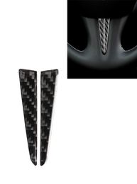 2 PCS Car Carbon Fibre Steering Wheel Below Decorative Sticker for Infiniti Q50 Q603510476