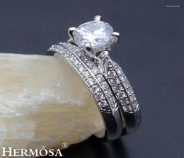 Wedding Rings BIG PROMOTION White Zircon Shiny Beauty 1 Pair Jewelry Bridal Bands Ring Size 7 8Wedding5289559