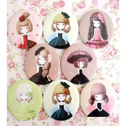 Compact Mirrors Girls039 Mini Pocket Cosmetic Compact Mirrors Small Cute Cartoon Hand Mirror Makeup Tools Wedding Gift Favors7497023 D Dh6Qs