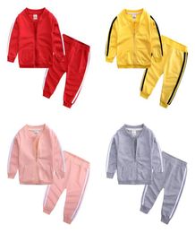 Retail Kids designer casual sports fashion jacket 2pcs Suit set tracksuits Clothing Sets Infant baby Boy Outfits Tracksuit boutiqu6462126