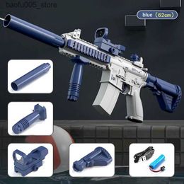 Sand Play Water Fun New M416 Water Gun Electric Glock Pistol Shooting Toy Full Automatic Summer Beach Toy For Kids Children Boys Girls Adults Gift Q240307