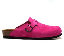 shoes designer sandals style slippers summer beach leather suede slipper top hot sandals women men Colour casual slides shoes flat block heel sandals