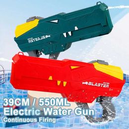 Gun Toys 39CM Electric Water Gun Toy Adult Automatic Continous Fire Watergun Kids High Pressure Water Blaster Outdoor Beach Toys for BoyL2403