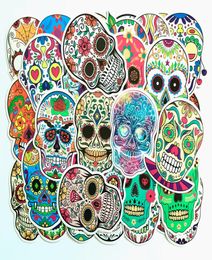 50pcs Skull Stickers Pack Motorcycle Car Stickers Mexican Day of The Dead Sticker Bomb Water Bottle1851545