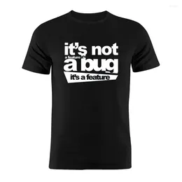 Magliette da uomo Camicia unisex in cotone It's Not A Bug Caratteristica Sviluppatore Scherzo Coder Programmatore Web Divertente Geek Regalo Tee