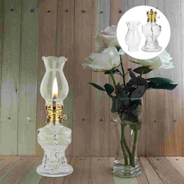 Portable Lanterns Vintage Lantern Kerosene Lamp Glass Oil Everlasting Light Large Chamber Indoor Rustic Gas Lamps