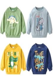 Spring Autumn Casual 210 Years Children Long Sleeve Animal Print Cartoon Dinosaur Pattern Kids Baby Boy Cotton Sweatshirt 2107015920996