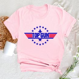 T-shirt Top Gun Fighter Vintage T Shirt Maverick Goose Retro Movie Short Sleeve Print Tshirt Cotton Summer Short Sleeve Tee Shirt Unisex