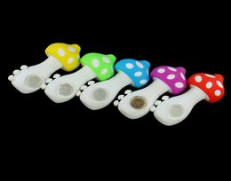 Smoking Pipes Mushroom Silicone Hand Pipe Smoke accessories Tobacco Hookah Bubbler Dab Rig9469570