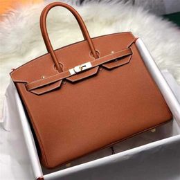 70% Factory Outlet Off High order grain head layer semi manual bag 25 leather handbag women's large capacity on sale