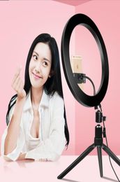 10 inch 26cm Dimmable LED Studio Camera selfie Ring Light Phone Video Light Lamp With Tripod for tiktok ringlight aro de luz2341652