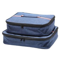 Insulated Lunch Box Bag Portable Flat Tote Bag Large Capacity Food Delivery Cooler Bag For Working Hiking Travel