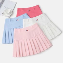 Dresses Summer Korean Fashion High Waist Women Skirt Y2k Haruku Pleated Ing Aline Casual Cotton Cute Sweet Short Mini Skirts