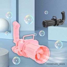 Sand Play Water Fun Gatling Bubble Machine for Children Toys Large Gatling Bubble Gun Boys Girls Toy Gift Outdoor Automatic Bubbles Blower Machine