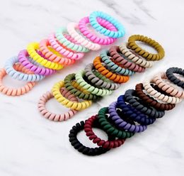 10pcsset Spiral Shape Hair Ties Grinded Elastic Hair Bands Girls Accessories Rubber Band Headwear Gum Telephone Wire Hair Rope M98942606