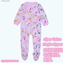 Jumpsuits Four seasons spring and summer boys and girls one-piece baby cotton crawling clothes baby spring and autumn rompers childrens f L240307