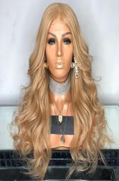 Brasilianische Körperwelle 27 Honigblonde Spitzenfrontperücke 13x6 Spitzenfront-Echthaarperücken vorgezupft mit Babyhaar6308626