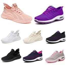 New men women shoes Hiking Running flat Shoes soft sole fashion purple white black comfortable sports Colour blocking Q87 GAI usonline