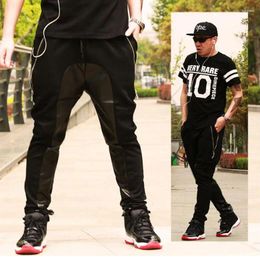 Coffee Pots 27-46 2024 Men's Clothing GD Hair Stylist Fashion Hiphop Street Leather Stereo Patchwork Pants Plus Size Costumes