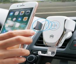 Car Qi Wireless Charger For iPhone 12 XS Max XR 8 induction phone charger Vent Phone Holder For Samsung Note S9 S836382452814971