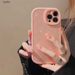 Cell Phone Pouches Luxury Glitter Dream Shell Marble Pattern Phone Case Pro Max Pro Max Soft Shockproof Back CoverH240307