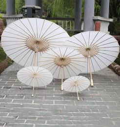 Bridal Wedding Paper Umbrellas Parasols Handmade Plain Chinese Mini Craft Umbrella For Hanging Ornaments Diameter20304060cm8338232