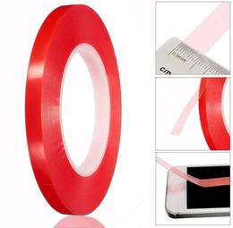 Width 123456810 25M Adhesive Tape RED Film Transparent Double Sided Sticky For Cell Phone Repair3641399